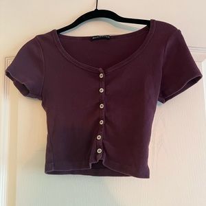 Brandy Melville Crop Top, One Size, Purple